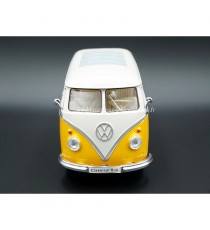 VW VOLKSWAGEN T1 YELLOW AND WHITE BUS FROM 1963 1:24 WELLY front side