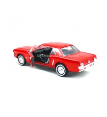 FORD MUSTANG COUPÉ 1/2 1964 ROUGE 1:24-27 WELLY LES PORTES AVANT S'OUVRENT