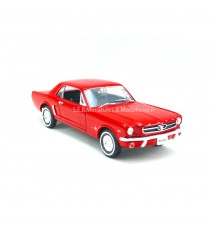 FORD MUSTANG COUPÉ 1/2 1964 ROUGE 1:24-27 WELLY AVANT DROIT
