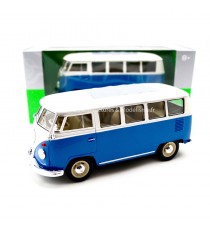 VW VOLKSWAGEN COMBI T1 MINIBUS DE 1962 BLEU 1:24 WELLY