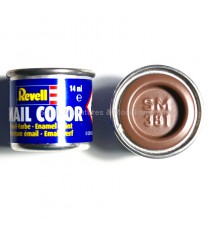 PEINTURE LIQUIDE 14ml MARRON SATINÉ N°381 REVELL ( MAQUETTE ) 32381