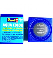 PEINTURE À L'EAU LIQUIDE 18ml ANTHRACITE MAT N°9 REVELL ( MAQUETTE ) 36109