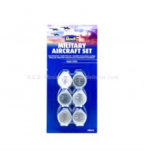 ENSEMBLE DE 6 POTS DE PEINTURE  ACRYLIQUE 5ml  AVION MILITAIRE  39071  REVELL ( MAQUETTE )