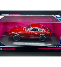 DATSUN 240Z FROM 1971 METALLIC RED 1:18 MAISTO in the packaging