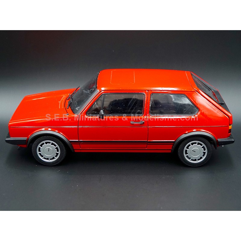 VW VOLKSWAGEN GOLF GTI 1800 serie 1 RED 1984 1:18 WELLY left side