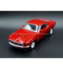 FORD MUSTANG BOSS 429 ROUGE 1969 1:24 WELLY avant gauche