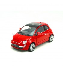FIAT 500 ROUGE 2007 ROUGE 1:24-27 WELLY avant gauche
