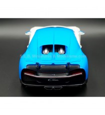 BUGATTI CHIRON 2016 BLUE / WHITE 1:18 GT AUTOS complete back side
