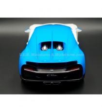 BUGATTI CHIRON 2016 BLUE / WHITE 1:18 GT AUTOS back side with fin