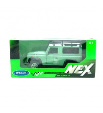 LAND ROVER DEFENDER 90 GREEN WITH ROOF RACK 1992 1:24 WELLY with packaging