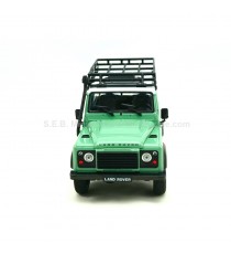 LAND ROVER DEFENDER 90 GREEN WITH ROOF RACK 1992 1:24 WELLY front side