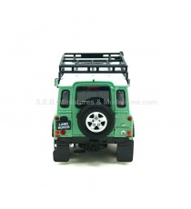 LAND ROVER DEFENDER 90 GREEN WITH ROOF RACK 1992 1:24 WELLY back side